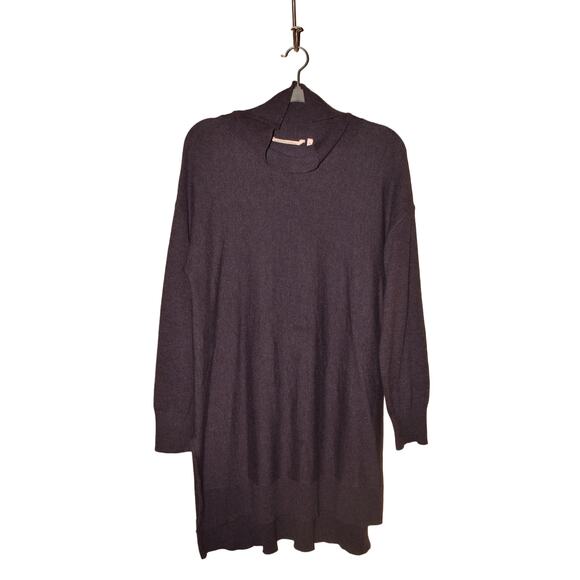 SOFT SURROUNDINGS $99 Metro Tunic Turtleneck Sweater Wool Cashmere Purple Medium - Picture 1 of 3